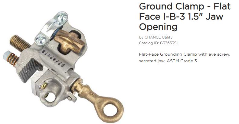 Ground clamp flat face